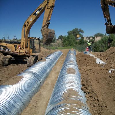 Utilities being installed
